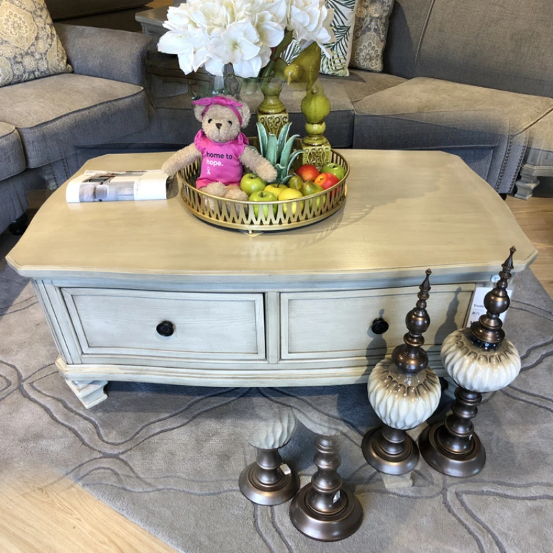 

Vintage coffee table, corner table with edge drawer