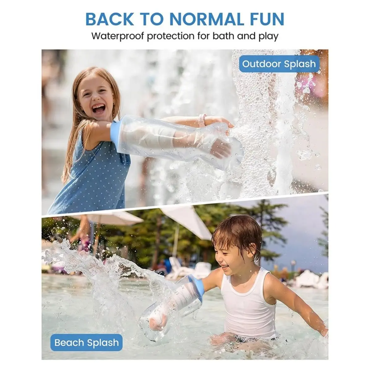 Home Tool Kids Waterproof Arm Cast Covers for Shower & Bath, Reusable Arm Cast Protector to Keep Cast Dry, for Daily Use