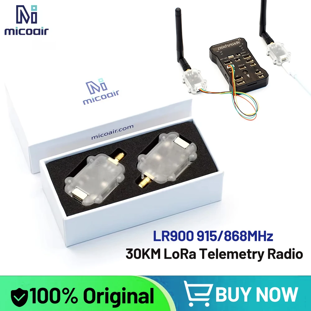 MicoAir LR900 915/868MHz 30KM LoRa Telemetry Radio Module for Pixhawk / Audupilot/ PX4 Flight Controller FPV RC Drone Parts
