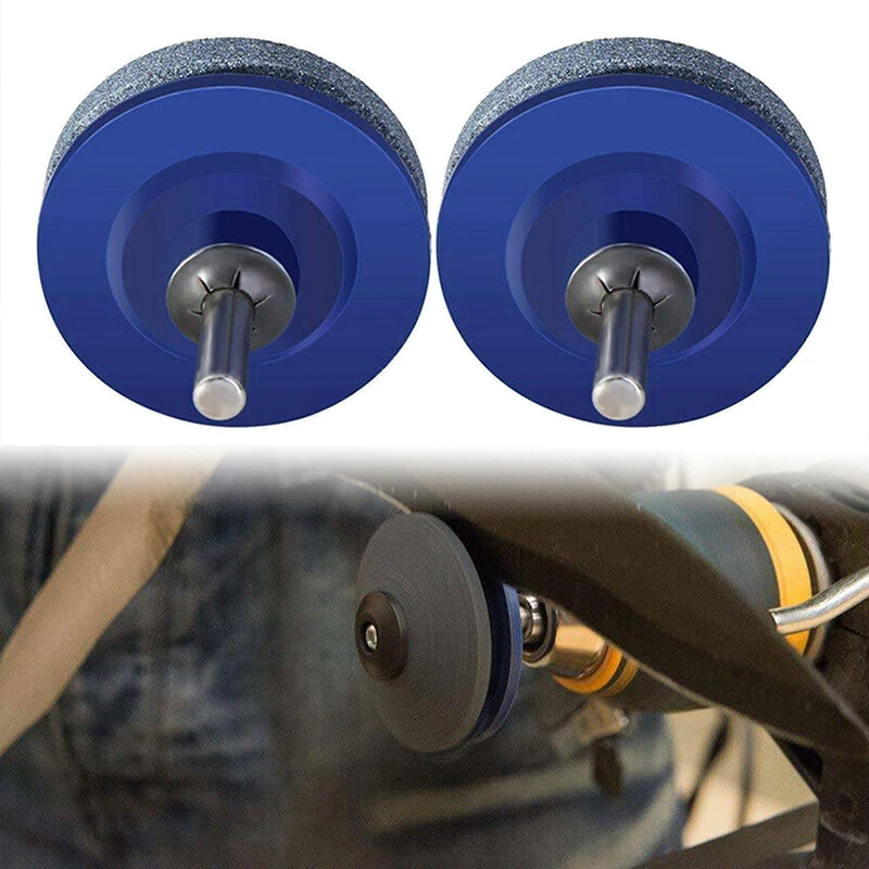 2/3pcs 50mm Lawnmower Blade Sharpeners Universal Grinding Rotary Drill Cuts Lawn Mower Sharpeners for Hand Drill Rotary Tool