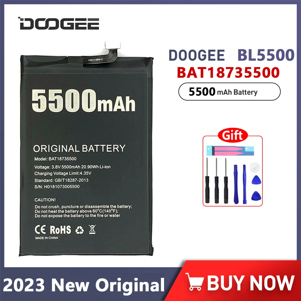 Doogee Battery For DOOGEE S30 S50 S55 S60 S70 S95 N20 X55 X60 X90 Y 6 7 8 BL5000 BL5500 BL7000 BL9000 BL12000 2023 New