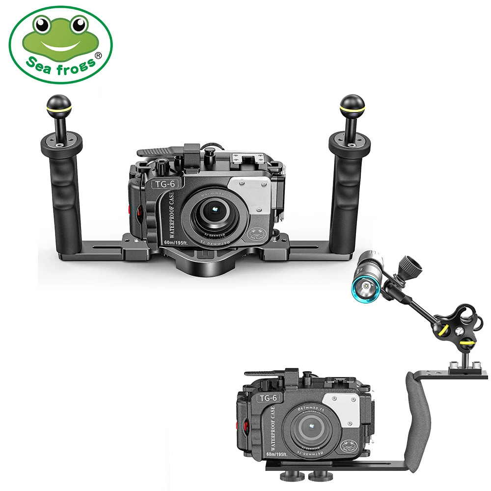 

Seafrogs Housing With Handle Tray Set For Olympus TG 6 Scuba Diving Photography Equipment TG-6 Camera Case Shooting Accessories