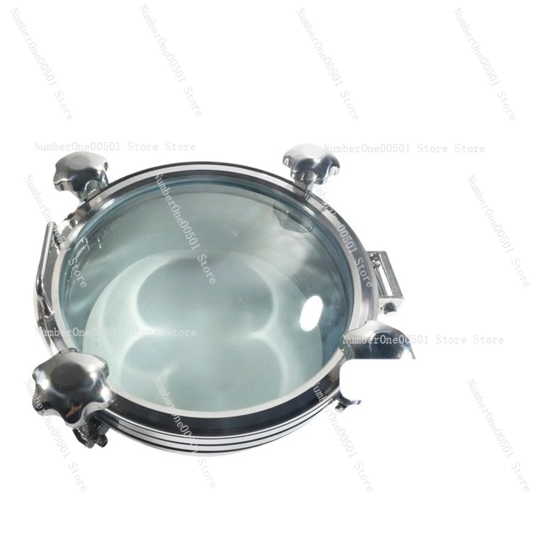 

304 Stainless Steel Sanitary Manhole Sight Glass Window Pressure Vessel Handhole Cover For Brewing Fermentation Tank