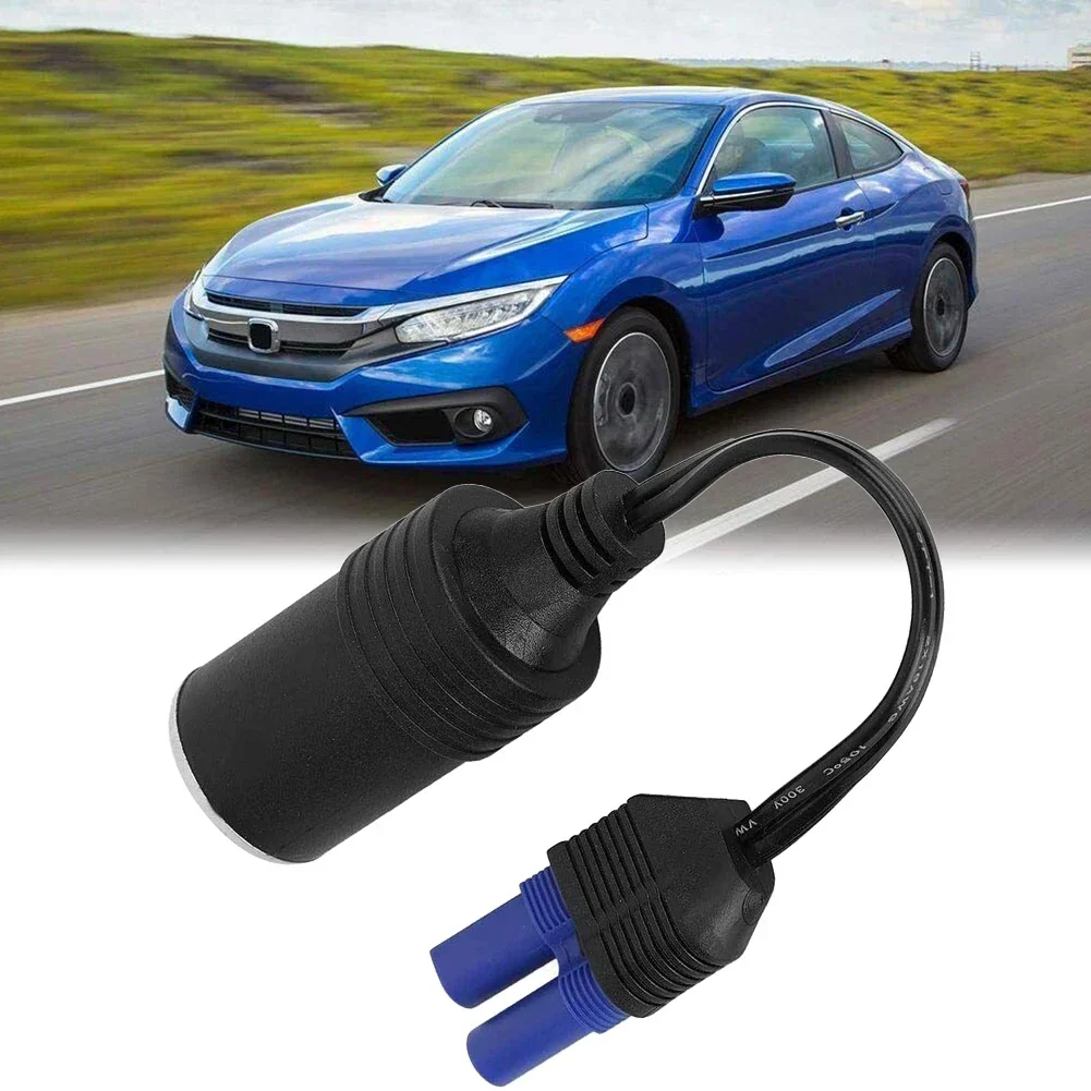 

1x Auto Car 12V EC5 Adapter To Female Car Cigare Lighter Socket Plug Connector New PVC Plastic 12-24V Full Copper Wire Core