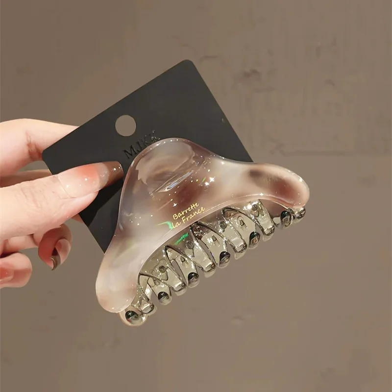 

Women's High-End New Style Hair Clip for Thin Hair Acetate Ponytail Claw Clip Back of Head Half Updo Shark Clip