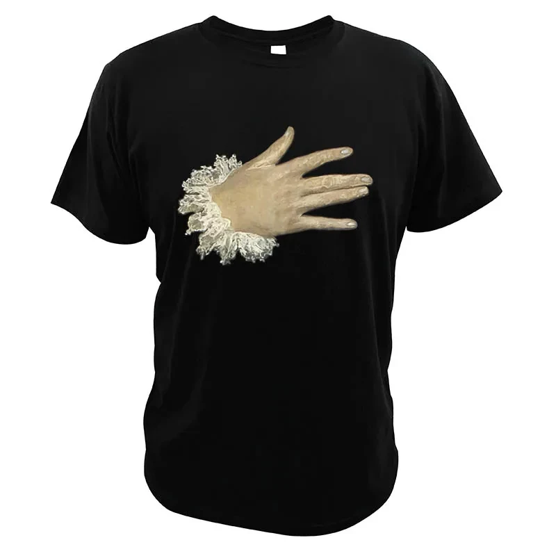 Tshirt with Hands Placed in Front of The Chest Featuring Prints of El Greco Greek Painter Musbons Del Prado Spanish Cultural Art