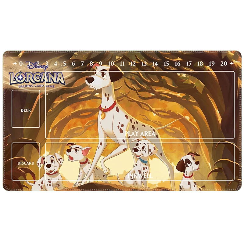 600*350*2mm Anime Game Lorcana TCG GAME Accessory Card PlayMat Battle Against Cartoon Series Hobby Collectibles Gift Toys