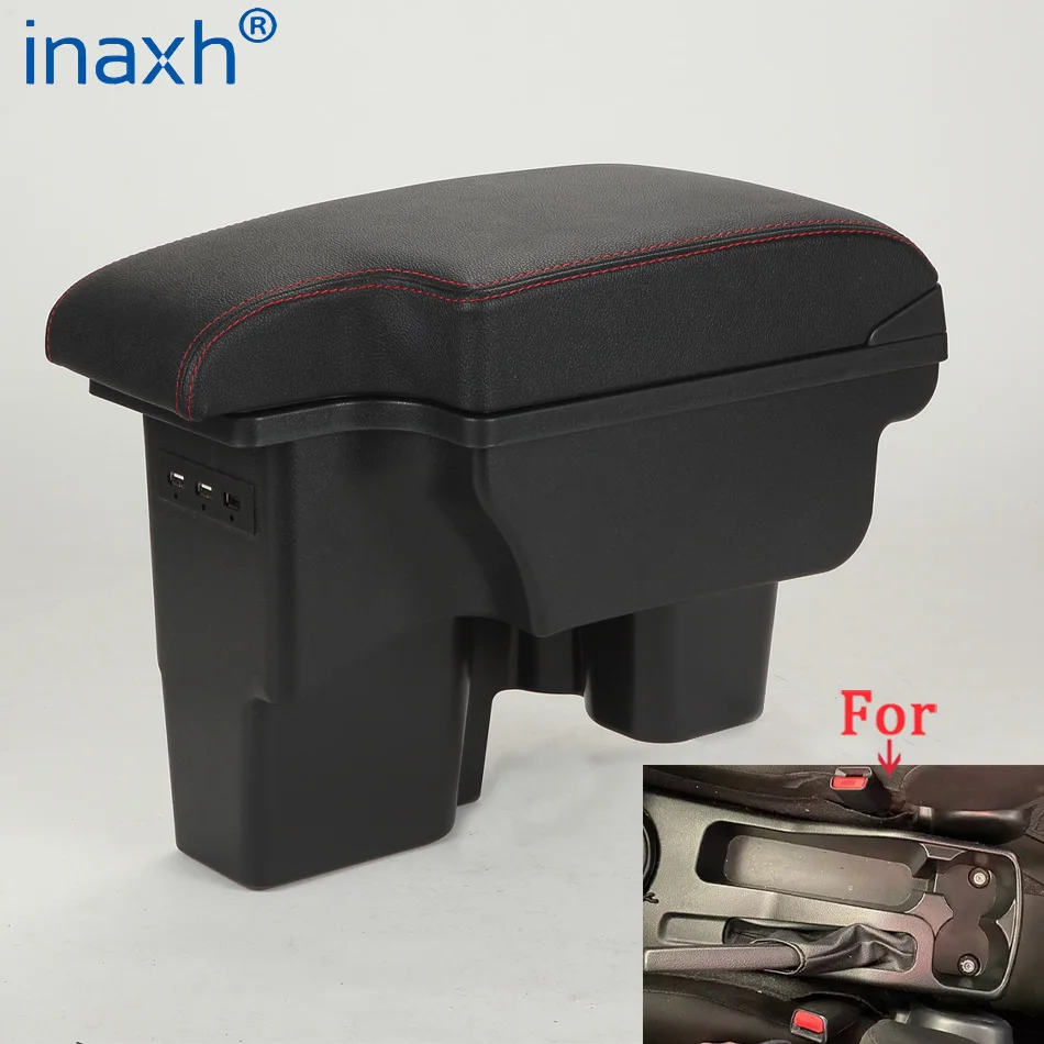 For Toyota Hilux Armrest box Retrofit Interior Parts Car Armrest Storage box Holder Ashtray Car Accessories USB LED