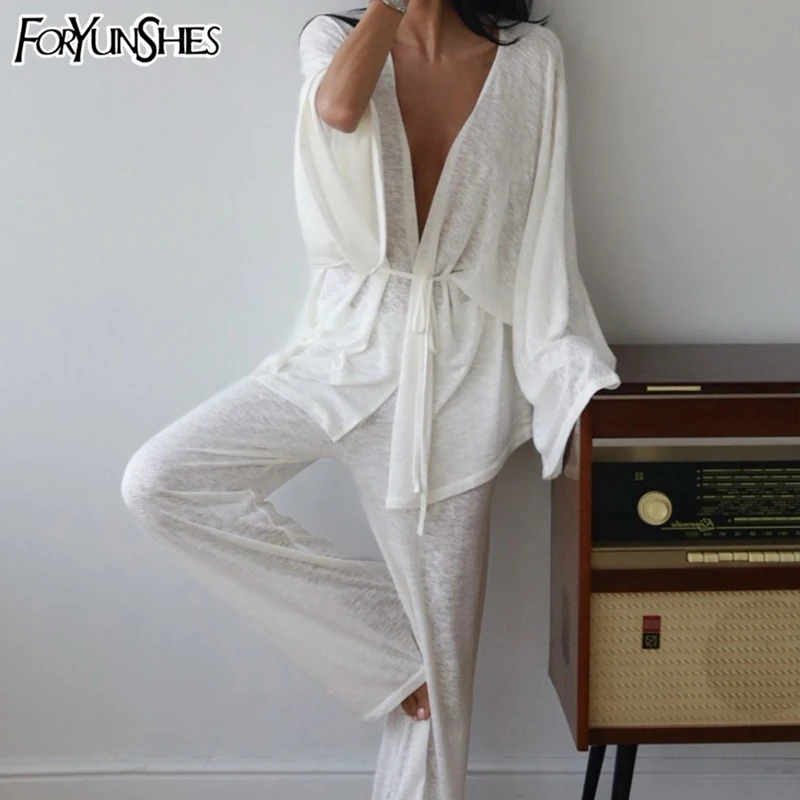 

Коричневый комплект свободных брюк из хлопка и льна, женские рубашки большого размера с v-образным вырезом и пуговицами, женский летний повседневный повседневный уличный костюм 2025