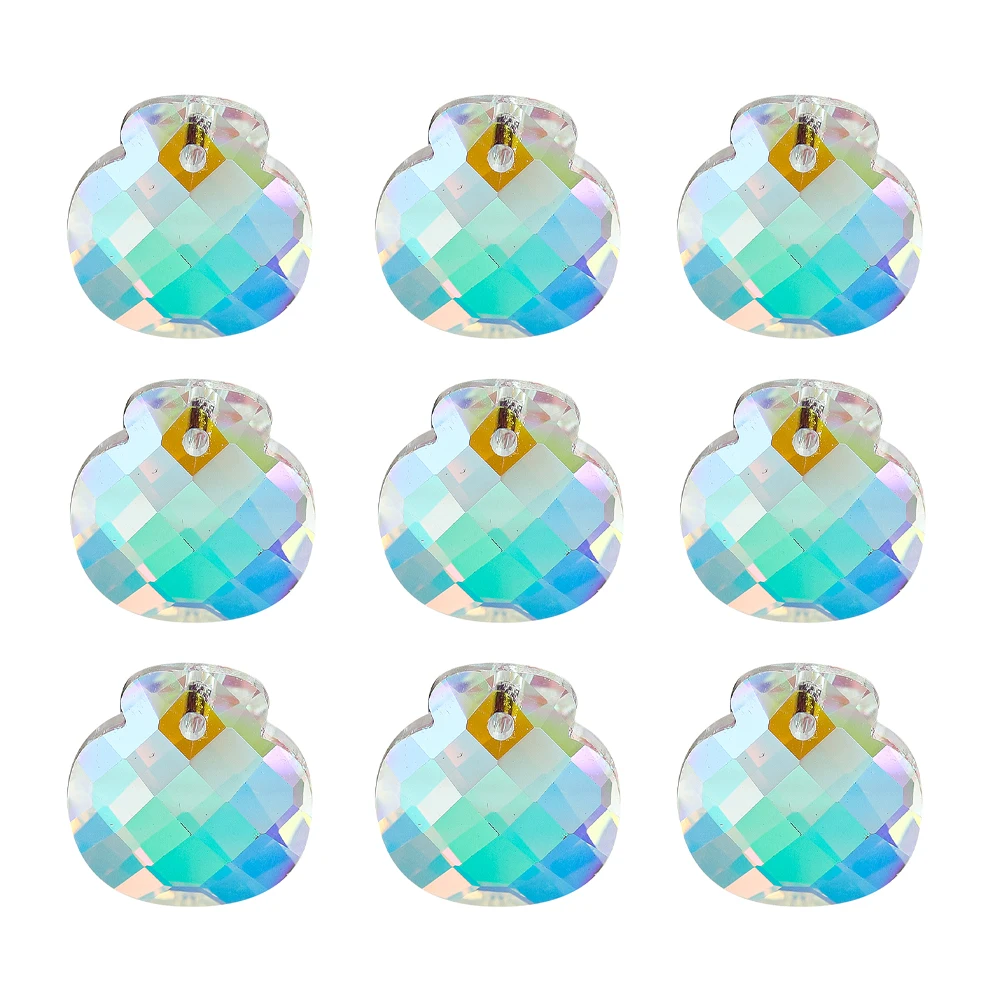 

5PCS 15mm AB Color Crystal Shell Shape Glass Art Prism Faceted Chandelier Beads Chandelier Accessories DIY Jewelry Making