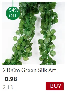 1Pc 200Cm Grüne Rebe Seide Künstliche Efeu Hängen Blatt Girlande Pflanze Creeper Blatt Hause Hochzeit Garten Badezimmer dekoration – Detail 7