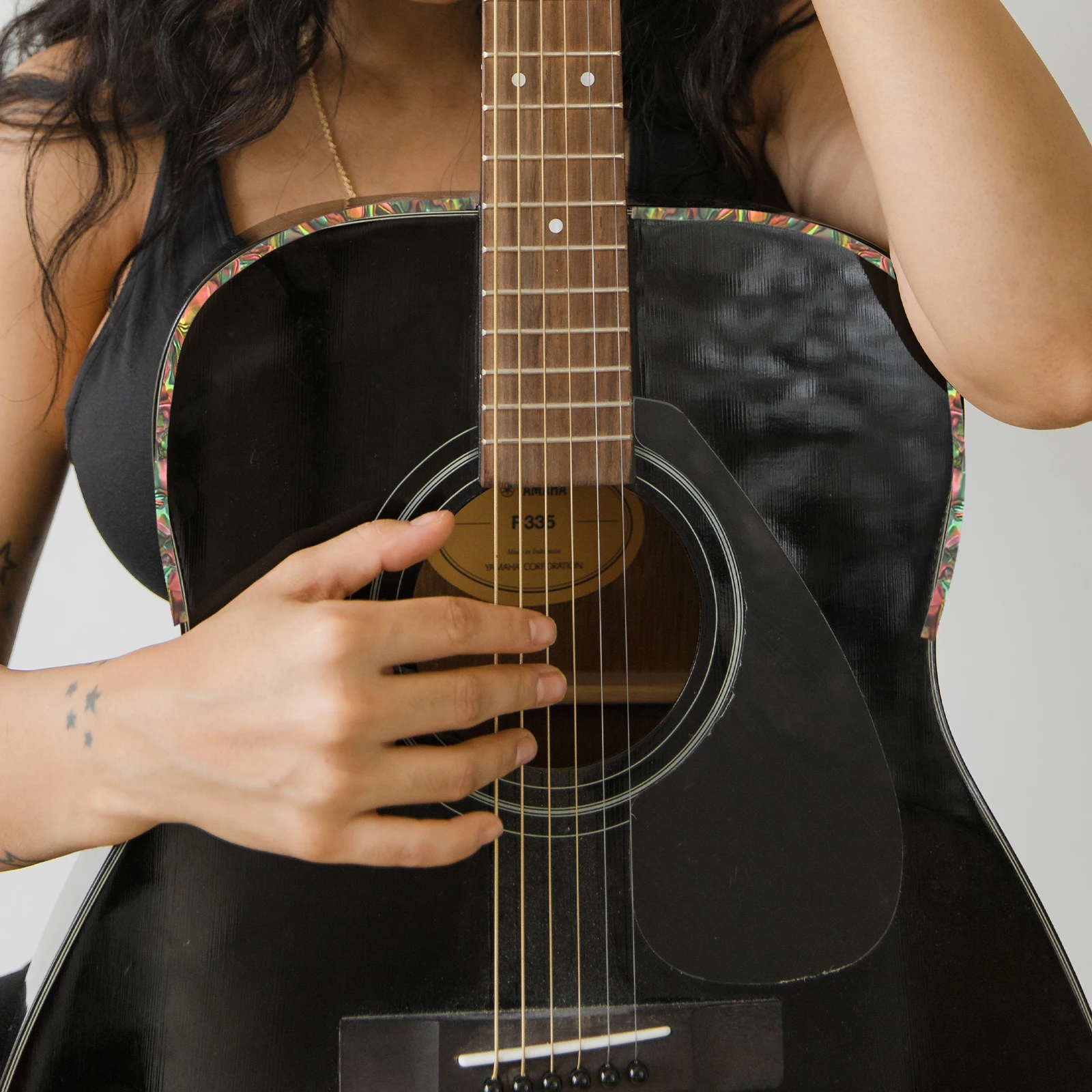 

Plastic Side Strips Guitar DIY Accessory Decor for Flexible Replacement Part Decorative Purfling Waterproof Renovation