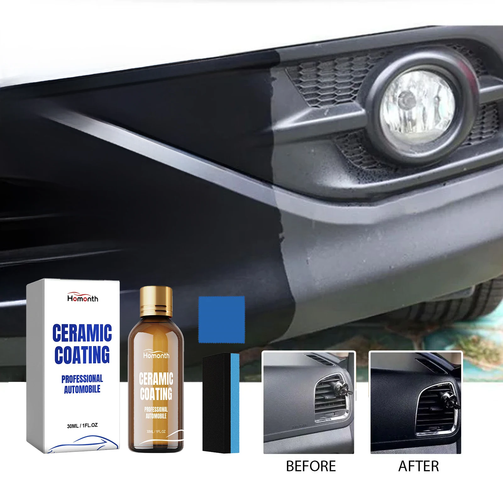 Automotive Plastic Retreading Kit Prevents Cracking Rubber Surfaces Interior Seat Decontamination Cleaning Retreading Agent