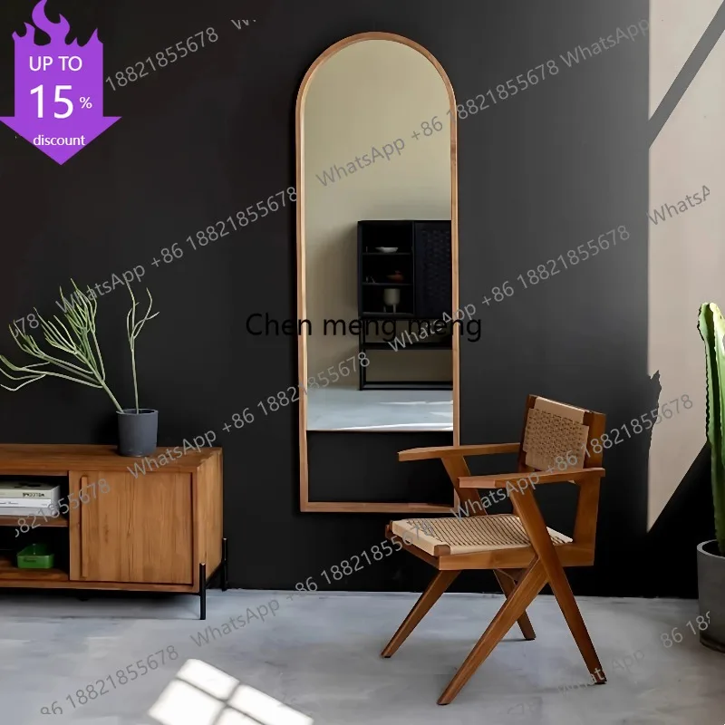 G153 Chinese Style Retro Old teak Framework Full-body Mirror The Countryside Home Furnishing Solid Wood Decoration Dressing Mirr