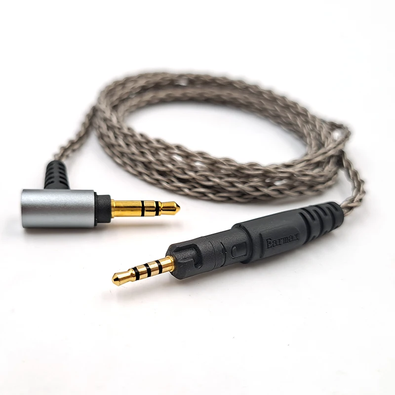 For Audio Technica Pioneer ATH-M50x M40x M60X M70x Earphone Replaceable 3.5mm to 2.5mm Single Crystal Copper Silver Plated Cable