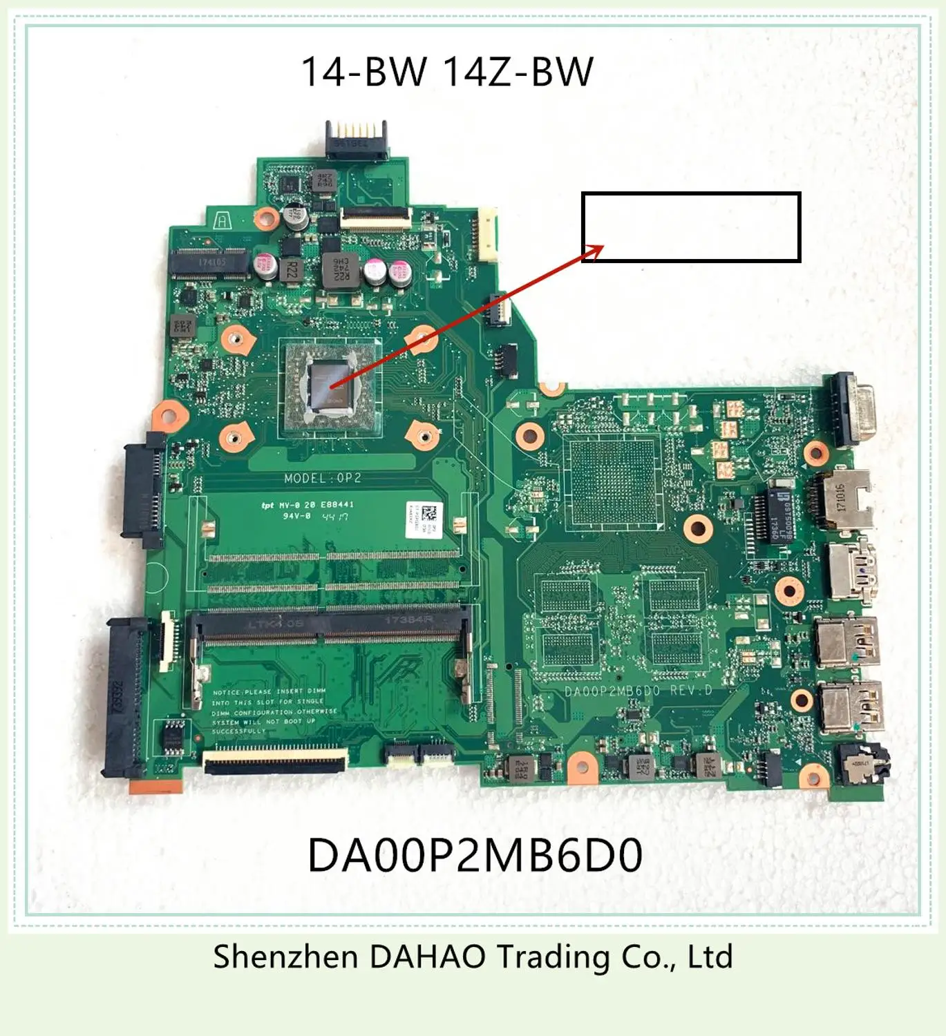 

For HP PAVILION 240 G6 14-BW 14Z-BW motherboard,DA00P2MB6D0 925545-601 925542-601 With AMD E2/A4 CPU DDR4 100% TESTED OK