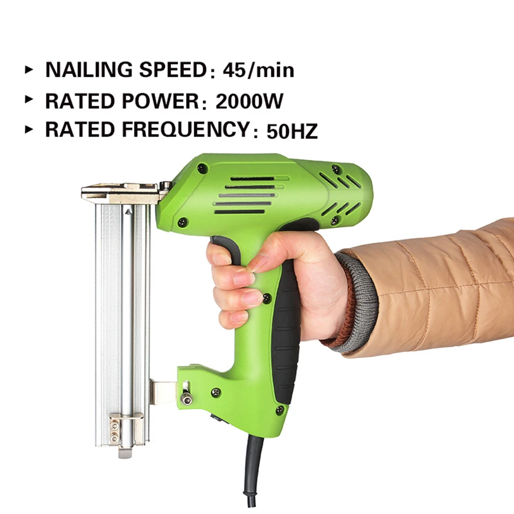 220V Electric Nail Gun Nailing Stapler Shooter Stapler Gun Woodworking Nail Gun Accessories Pneumatic Gun Nail F30 Straight Nail