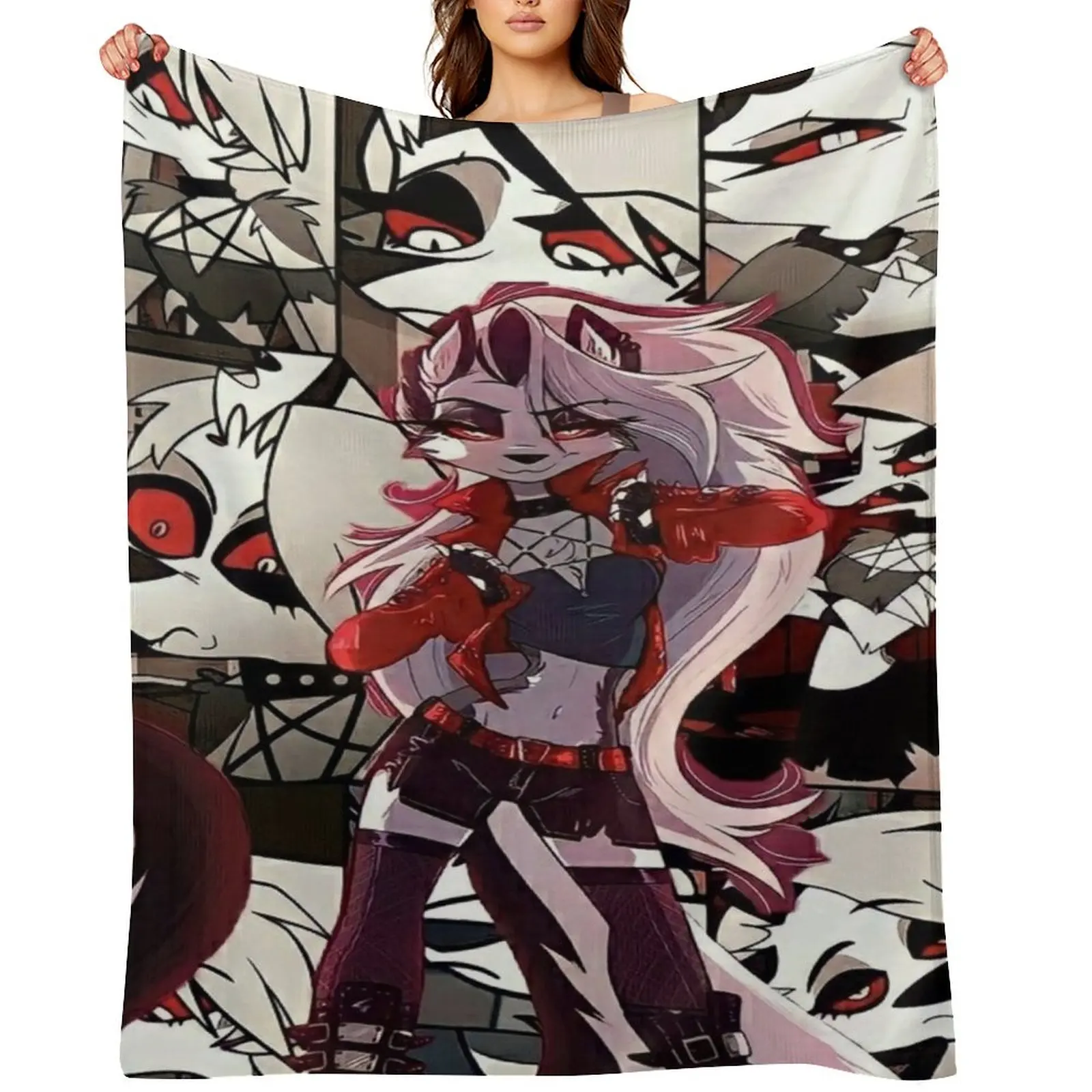 

Helluva Boss Loona Throw Blanket Travel Multi-Purpose Moving Heavy Blankets