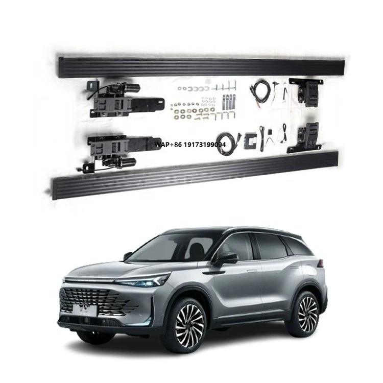 

Алюминиевые выдвижные универсальные электрические подножки с цветной подсветкой для внедорожника BAIC X7 2020