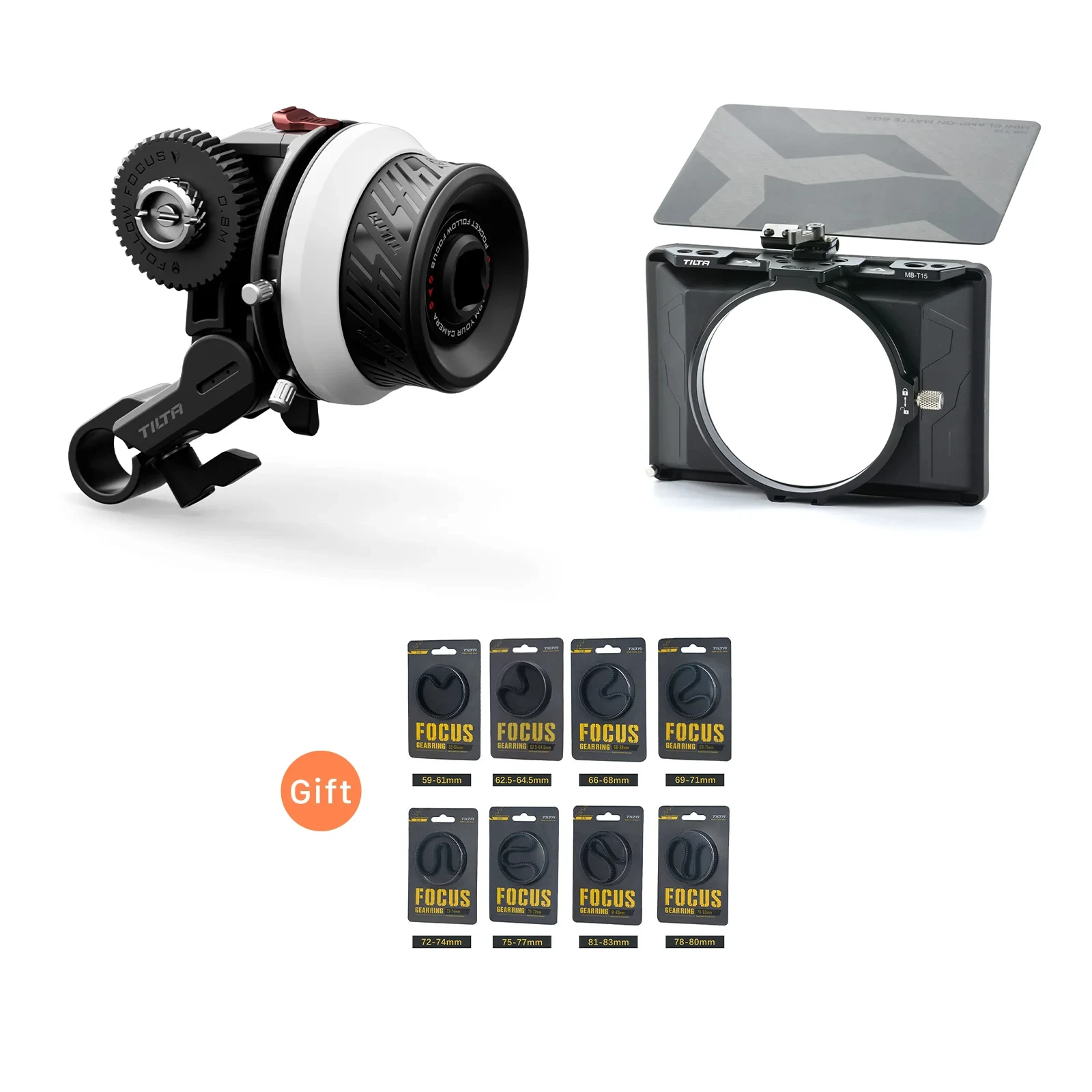 TILTA FF-T07 MB-T15 Pocket Follow Focus Lenses with Gear Ring Zoom Control & Mini Matte Box