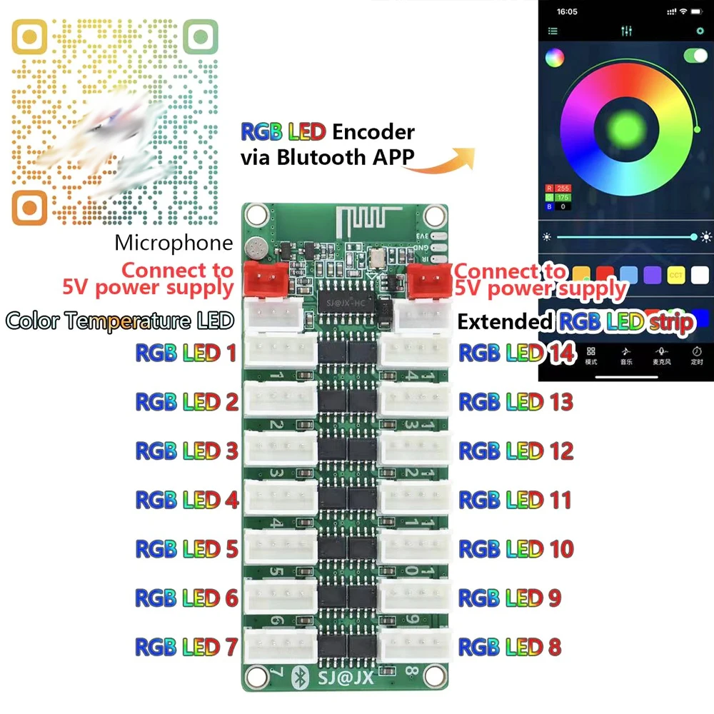 New Arcade Game Machine DIY Kit Colorful RGB Light SANWA Joystick Illuminated Push Buttons APP Control Color Controller