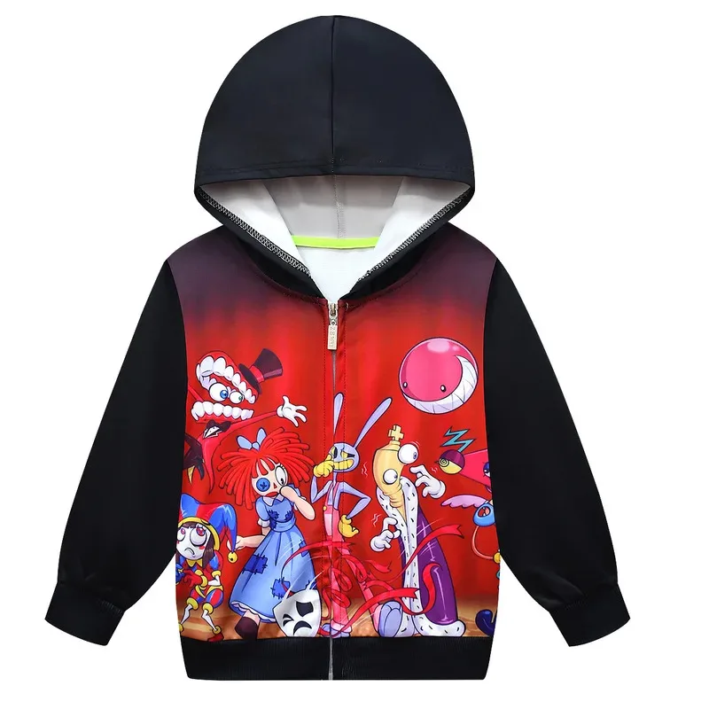 

qq023Детская толстовка на молнии с цифровым цирком Pomni Jax Ragatha, куртка с принтом для девочек и мальчиков, толстовки с героями мультфильмов, подарок на день рождения на Хэллоуин для