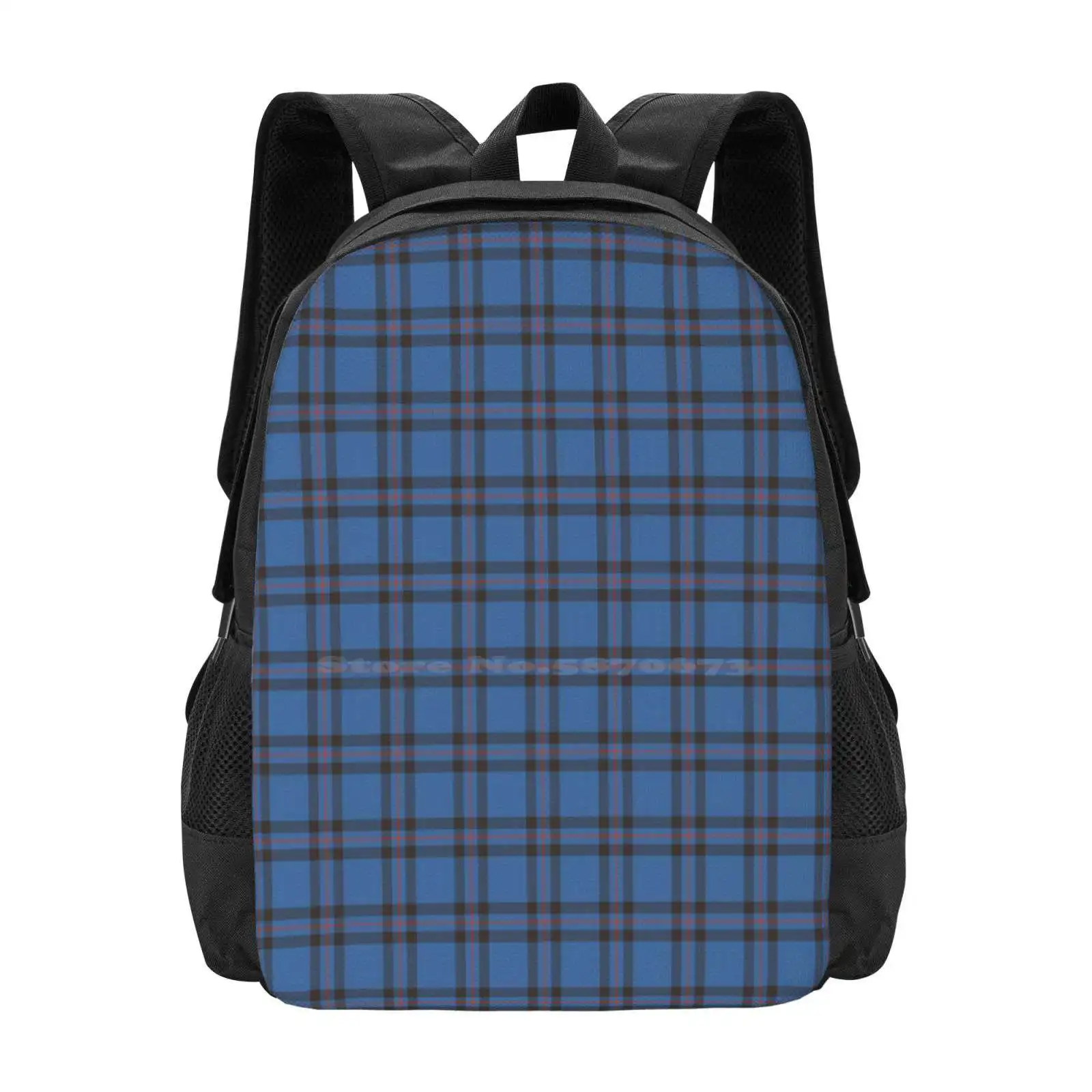 Cartable Clan aning ot Tartan, Sac à dos, Sacs à la mode, Motif Plaidwerx, Bleu, Vente chaude