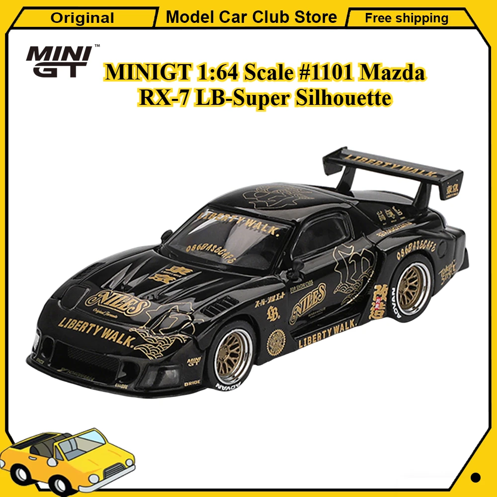 

Миниатюрные модели MINIGT в масштабе 1:64 # Модель автомобиля Mazda RX-7 LB-Super Silhouette (Rexy/Roxy) 1101, литая под давлением, коллекционная миниатюра, украшение, хобби, игрушка