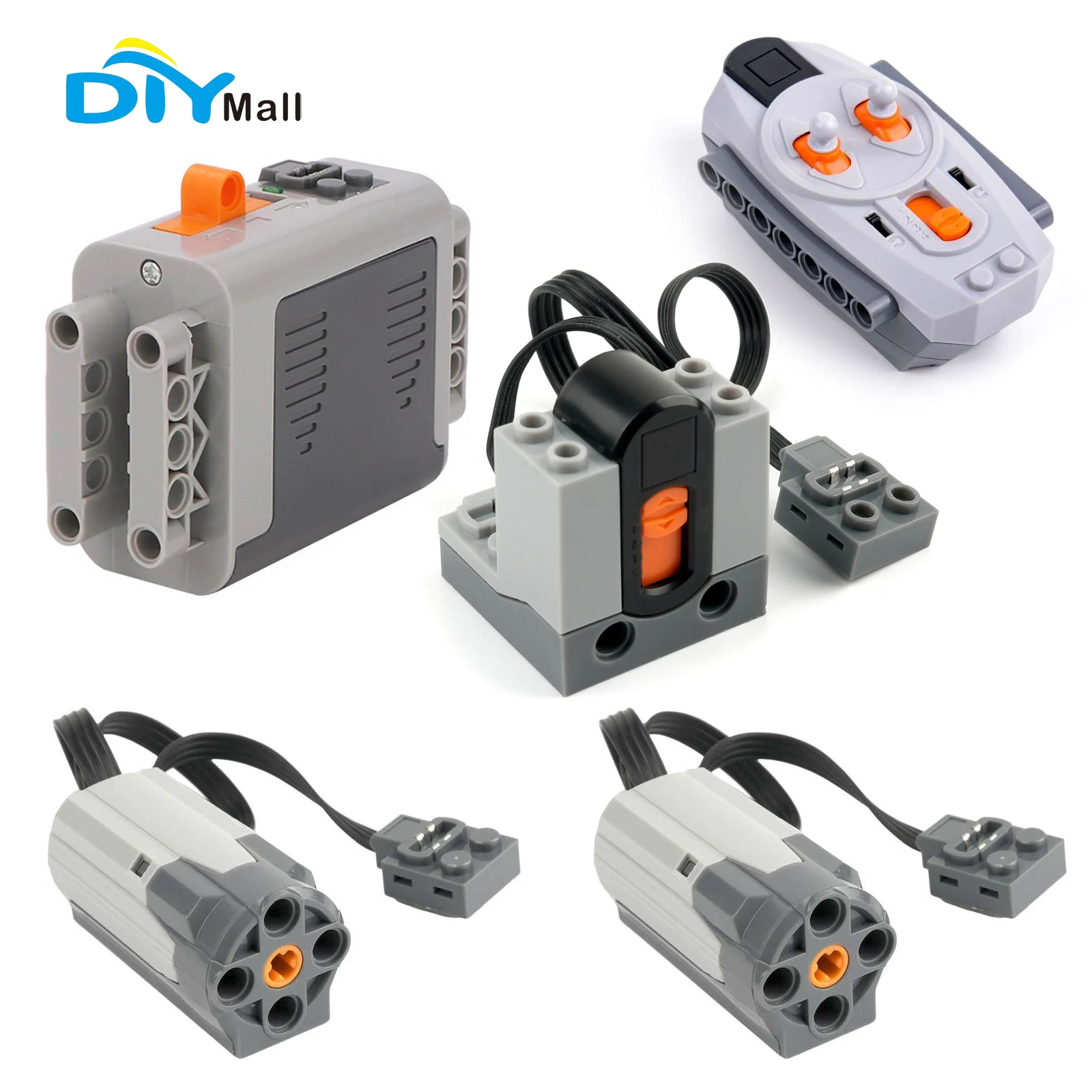 DIYmall kompatibles Legoeds Power Functions MOC PF Teileset mit Servomotor, IR-Controller und AA-Batteriekasten