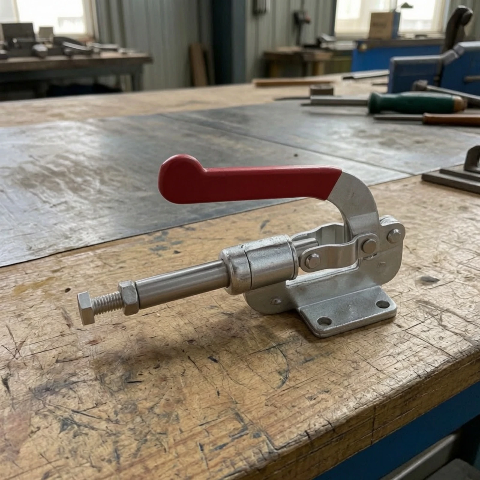 Manual Toggle Clamp Slim Toggle Clamp with Adjustable Screw for Welders, Mechanical Assembly, Joining Stations