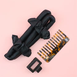 100% 22Momme Mulberry Silk Heatless Curling Rod Headband Heatless Silk Hair Curlers for Overnight Curls No Heat Curling for Hair