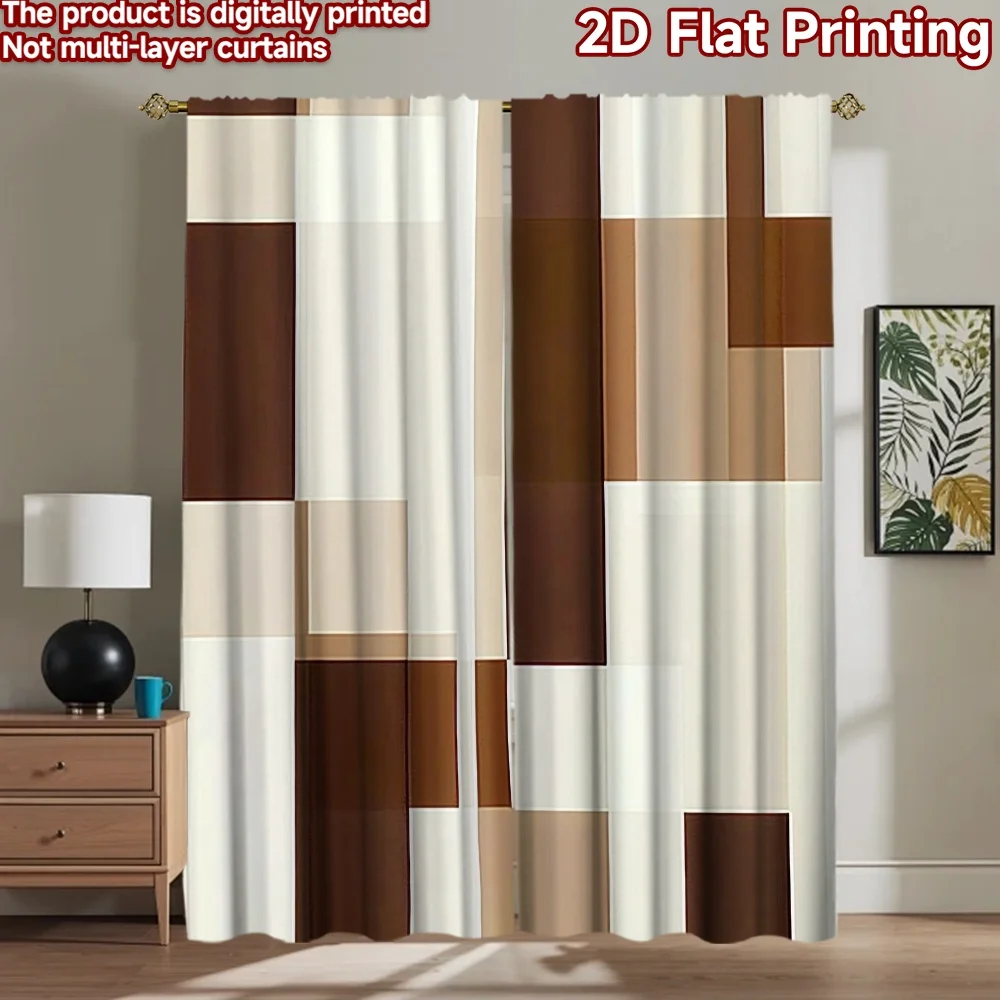 

1pc 2D flat Photography Backdrop Tapestry Brown Geometric 100% Polyester Holiday Decorations Perfect for Suitable for birthday,