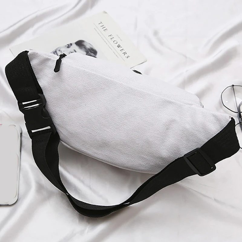 Canvas Waist Bag 2023 Fanny Pack with Earphone Hole Reflective Strip Hip Bum Banana Bags Waistbag Women Men Travel Phone Holder