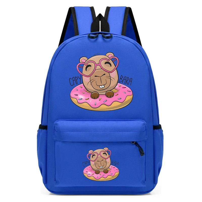 Kids School Backpack Bags Chibi Kawaii Cute Capybara Student Schoolbag Kids Anime Cartoon Bagpack Boys Girls Bookbag