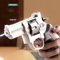 Small Manual Revolver Pistol Mechanical Continuous Firing Water Gun Summer Outdoor Beach Poor Toy Mini Water Gun for Kids