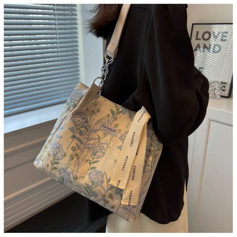 Embroidery Shoulder Bag New High-quality Large-capacity Crossbody Bag Handbag