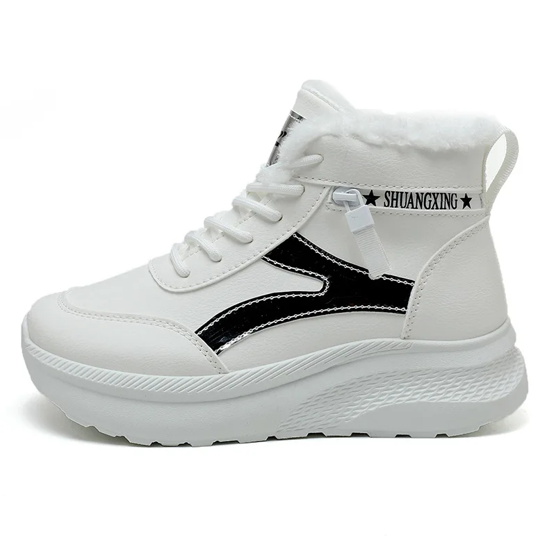 Women's 2026 Thick soled Dad Shoes New Winter Plush Anti slip Height Increasing Sports Shoes Snow Boots