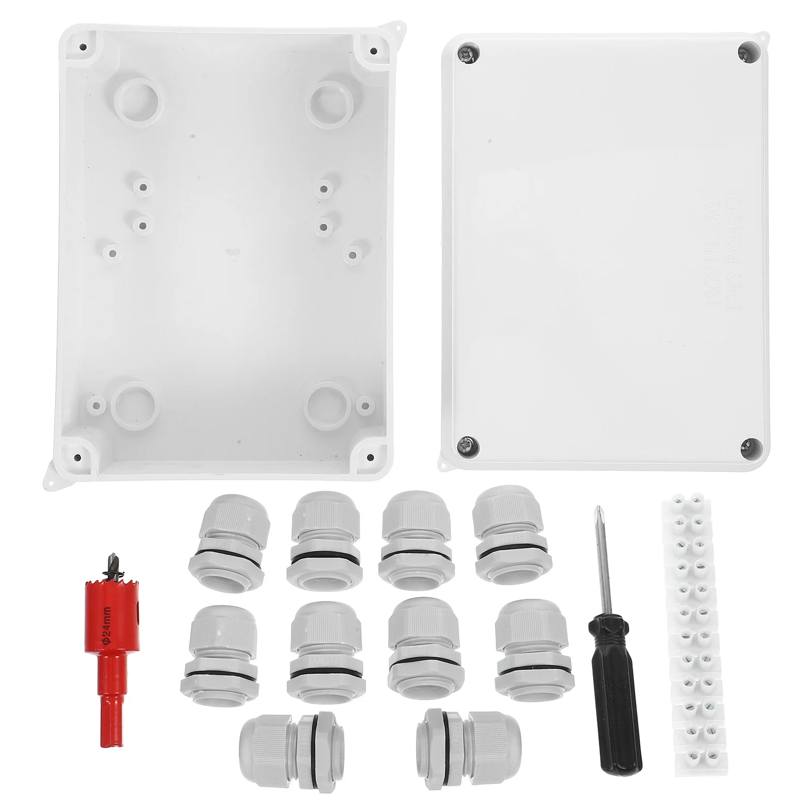 

10pcs Waterproof Junction Box Ip68 Rated Outdoor Electrical Wiring Connection Enclosure For Harsh Environments Electrical Boxes