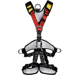 Arnés de cuerpo completo para escalada, cinturón de seguridad para escalada de árboles al aire libre, banda exterior, entrenamiento en expansión de gran tamaño, equipo de escalada