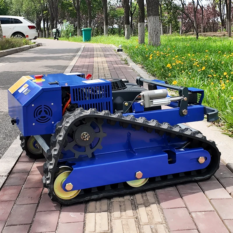 تخصيص جميع التضاريس مجنزرة التحكم عن بعد جزازة العشب حديقة إزالة الأعشاب الضارة روبوت بسعر مخفض