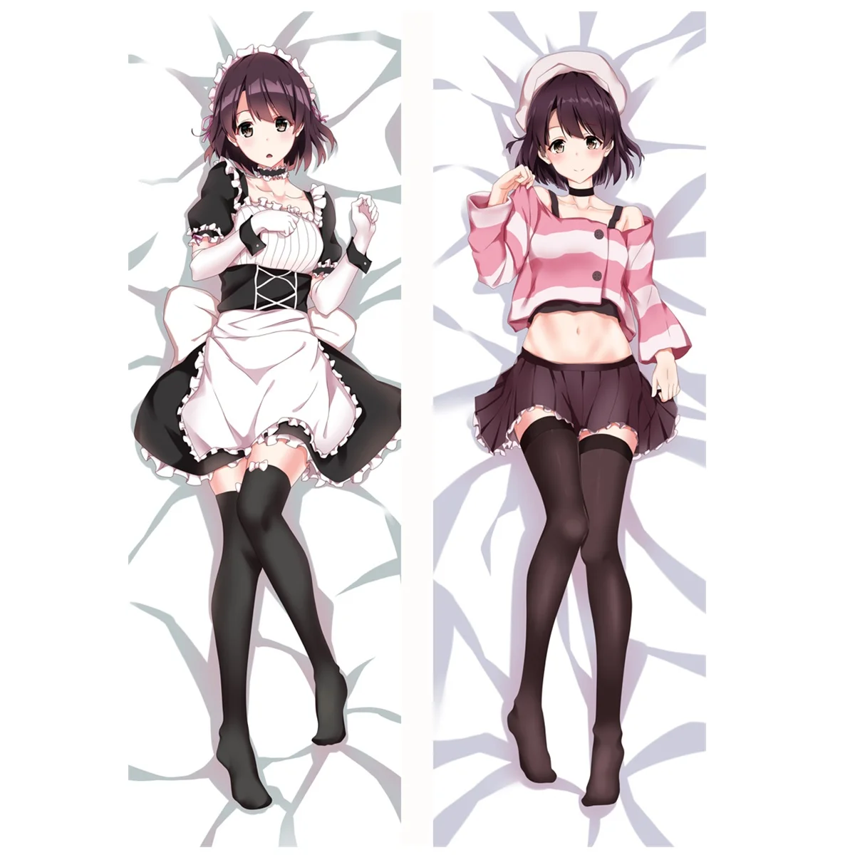 Boyoxon Megumi Kato أنيمي الشكل كيس وسادة غطاء المعانقة وسادة المخدة على الوجهين المطبوعة الخوخ الجلد/2WAY أفخم #1