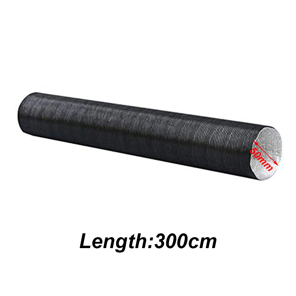 Aluminium Air Intake Pipe Vehicle Heating Vehicle Heating Accessory 300cm Heating Duct Flame Retardant Material