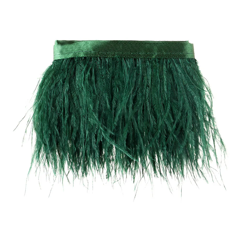 المرأة موضة الحرف اكسسوارات الريش الشريط 8-10 سنتيمتر واسعة 1 متر طويل ريش النعام تقليم أعمدة الشريط Selvage