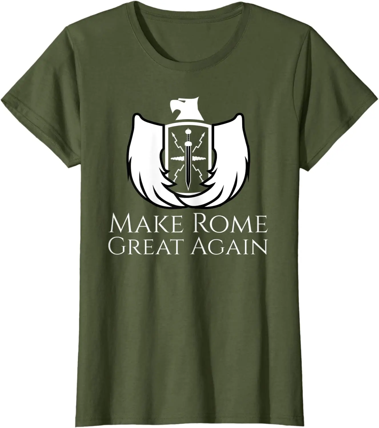 Make Rome Great Again - Ancient Roman Legion Eagle Shield T-Shirt. Summer Cotton Short Sleeve O-Neck Mens T Shirt New S-3XL