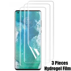 3PCS Soft Hydrogel Film For Motorola Moto Edge Plus G9 G8 G7 G6 G5 E6 E5 Z3 Z2 TPU Screen Protector For One Action Vision Fusion