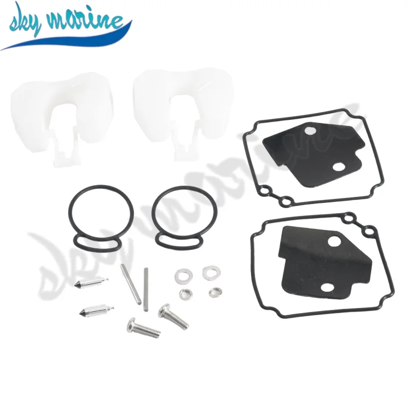 

2 Sets 6L2-W0093 Carburetor Repair Kit 18-7739 replaces For Yamaha Outboard Engine 2 Stroke 20HP 25HP 6L2-W0093-00 Fuel System