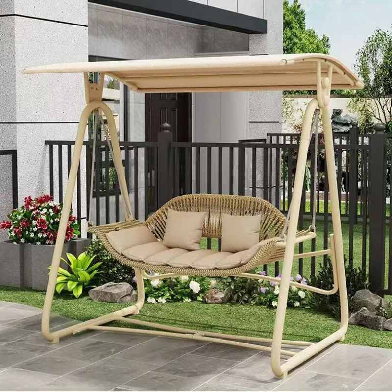 HW-19 Outdoor Courtyard Swing Rocking Chair Garden Villa Reclining Chair Internet celebrity Balcony Double Hammock Hanging Chair