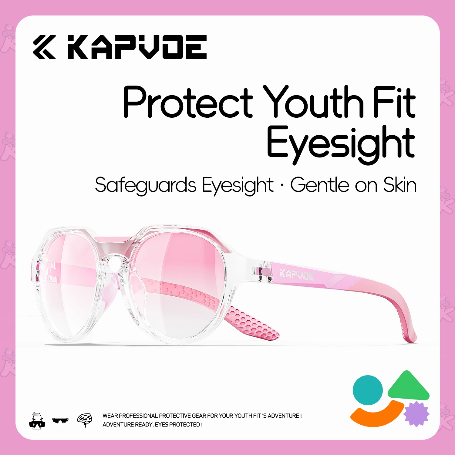 KAPVOE Children Outdoor Sports Sunglasses UV400 Boys Cycling Glasses Bicycle kids Equipment Girls Camping Golf Running Eyewear
