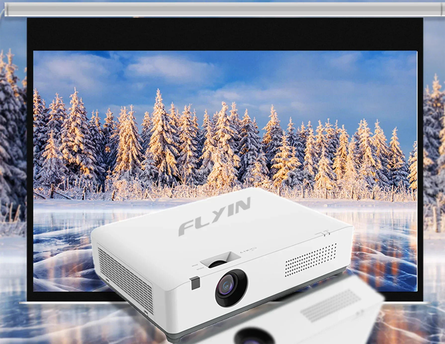 2026 Premium  Flyin 3600 Lumens Laser Projectors & Presentation Equipments High Contrast and Brightness 3LCD Style for B
