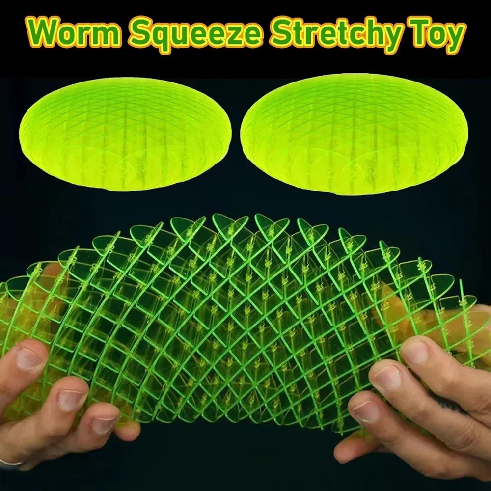 New Worm Unpacking Morphing Worm Big Fidget Toy Fidget Worm Six Sided Pressing Stress Relief Squishy Worms Stress Relief Toys